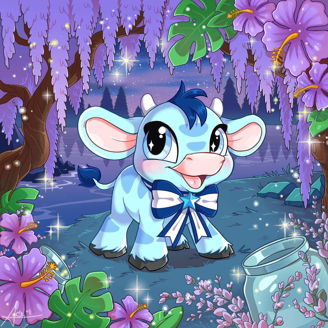 Chibi with detailed BG